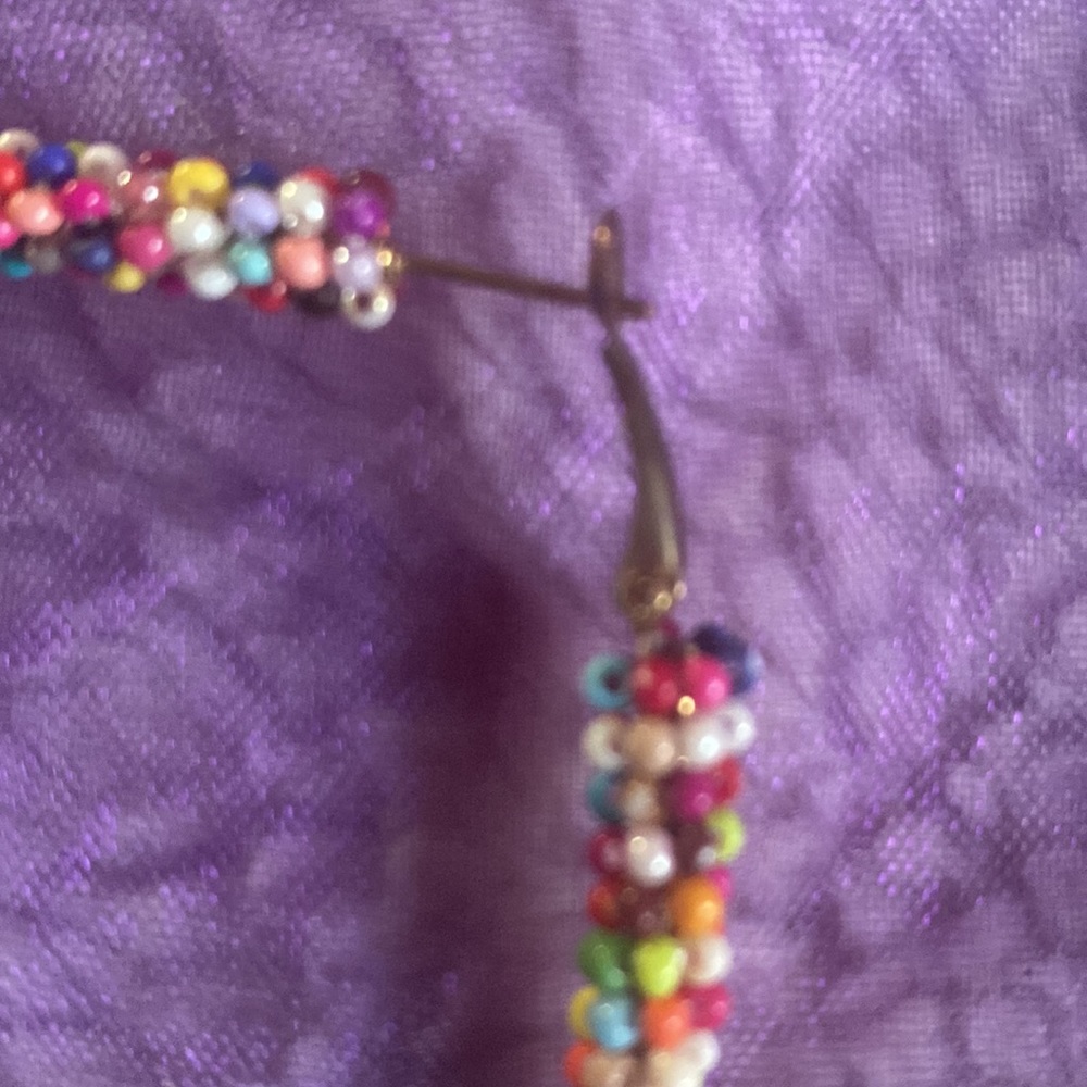 Square or diamond shaped earrings - Picture 3 of 4
